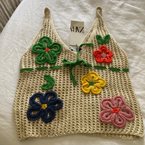 Zara floral crochet top - Picture 3 of 6